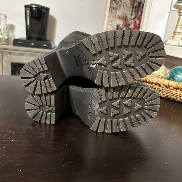 La Moda Platform Knee High Boots Size 10 - Picture 8 of 11